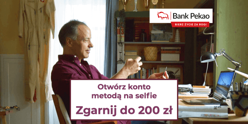 Otwórz Konto Przekorzystne na "selfie" i zgarnij aż 200 zł premii od Pekao Otwórz Konto Przekorzystne na "selfie" i zgarnij aż 200 zł premii od Pekao