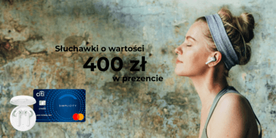 Karta kredytowa Citi Simplicity od Citibank w promocji ze słuchawkami bezprzewodowymi OPPO